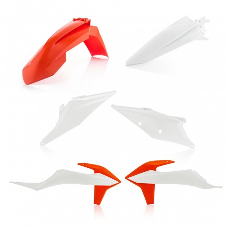 Kit Plásticos Acerbis Ktm Sx/Sxf 19-22 Naranja/Blanco.