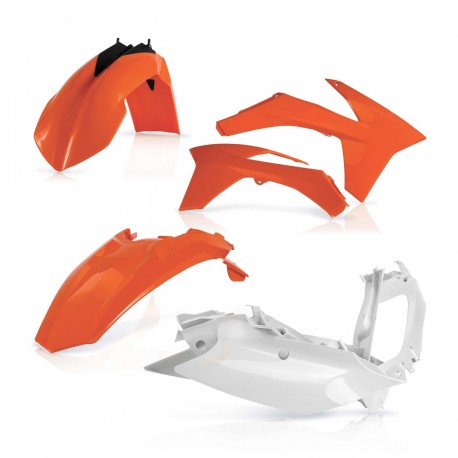 Kit Plásticos Acerbis Ktm Exc/Excf 12-13 Naranja/Blanco.