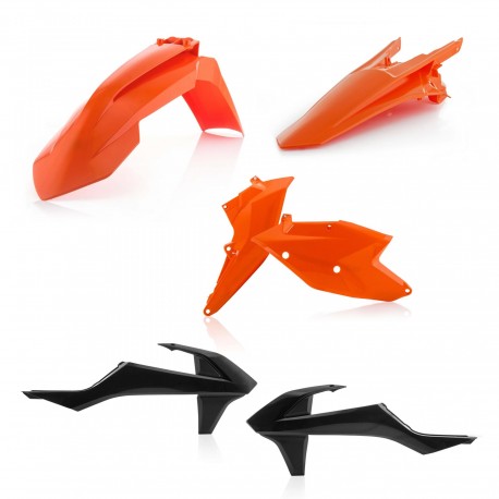 Kit Plásticos Acerbis Ktm Exc/Excf 17-19 Naranja/Negro.