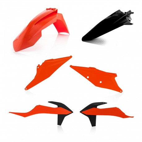 Kit Plásticos Acerbis Ktm Exc/Excf 20-23 Naranja/Negro.