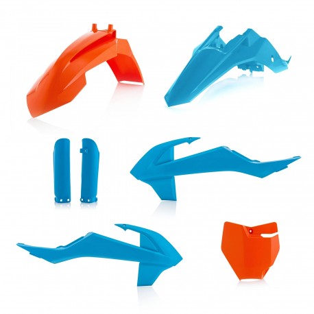 Kit Completo Plásticos Acerbis Ktm Sx 65 16-18 Azul Claro/Naranja.