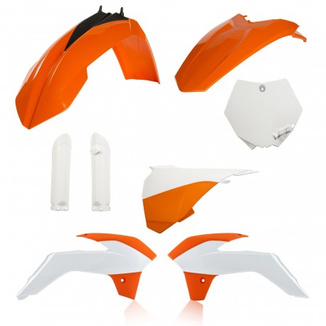 Kit Completo Plásticos Acerbis Ktm Sx 85 13-17 Naranja/Blanco.