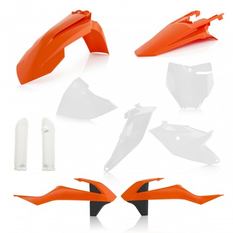 Kit Completo Plásticos Acerbis Ktm Sx 85 18-22 Naranja/Blanco.