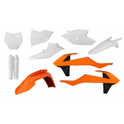 Kit Completo Plásticos Acerbis Ktm Sx/Sxf 16-18 Naranja/Blanco.