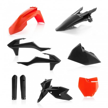 Kit Completo Plásticos Acerbis Ktm Sx/Sxf 16-18 Naranja/Negro.