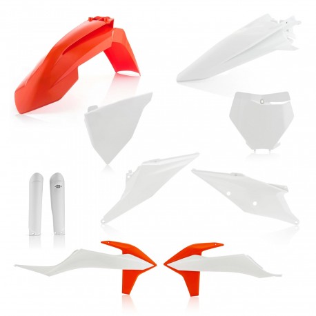 Kit Completo Plásticos Acerbis Ktm Sx/Sxf 19-22 Naranja/Blanco.