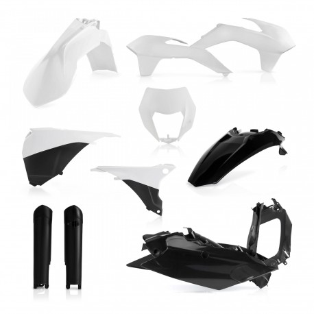 Kit Completo Plásticos Acerbis Ktm Exc/Excf 14-15 Blanco/Negro.