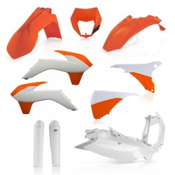 Kit Completo Plásticos Acerbis Ktm Exc/Excf 2016 Naranja/Blanco.