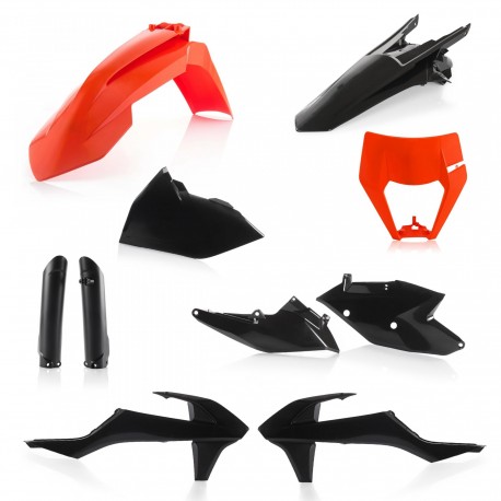 Kit Completo Plásticos Acerbis Ktm Exc/Excf 17-19 Negro/Naranja.