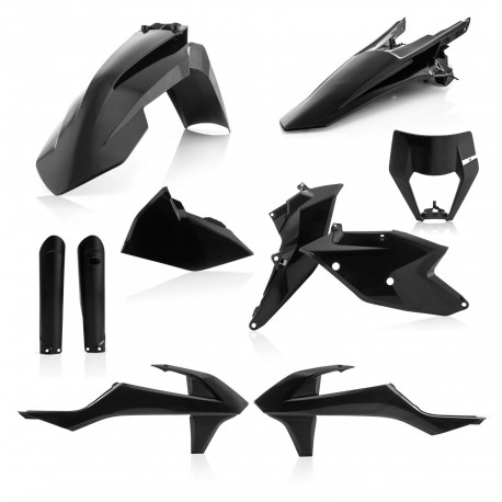 Kit Completo Plásticos Acerbis Ktm Exc/Excf 17-19 Negro.