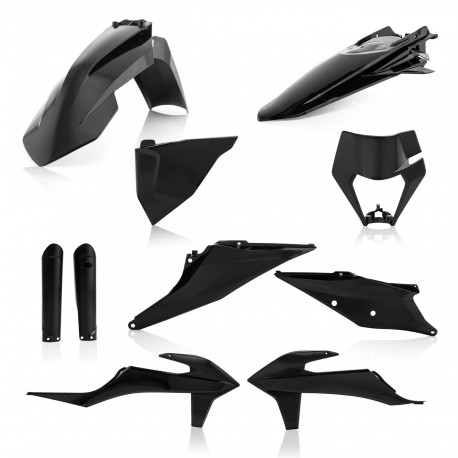 Kit Completo Plásticos Acerbis Ktm Exc/Excf 20-23 Negro.