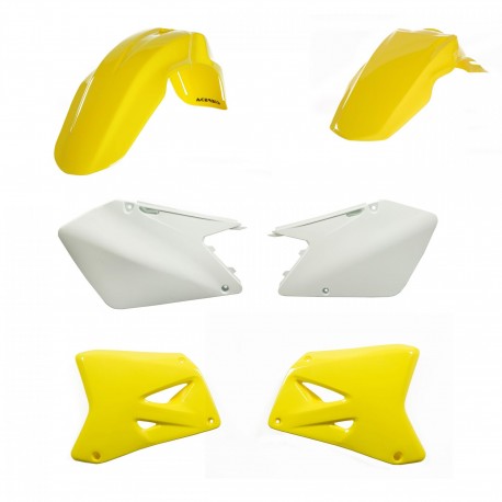 Kit Plásticos Acerbis Suzuki Rm 125 03-09 Amarillo/Blanco.