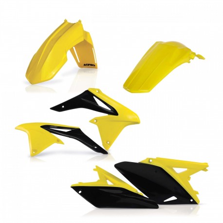 Kit Plásticos Acerbis Suzuki Rmz 250 10-17 Negro/Amarillo.