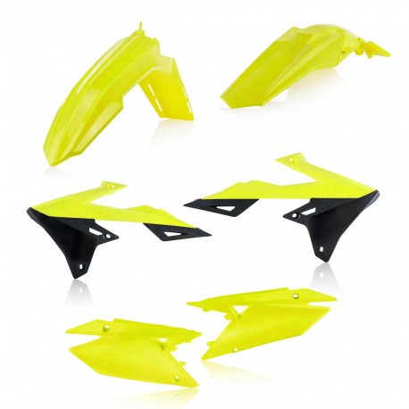 Kit Plásticos Acerbis Suzuki Rmz 250 19-21 Amarillo Flúor/Negro.