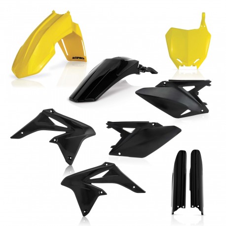 Kit Completo Plásticos Acerbis Suzuki Rmz 250 10-17 Negro/Amarillo.