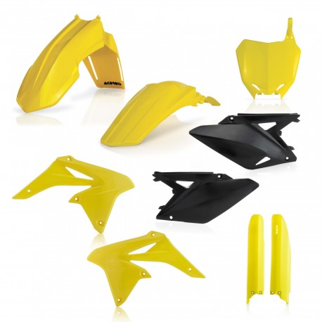 Kit Completo Plásticos Acerbis Suzuki Rmz 250 10-17 Amarillo/Negro.