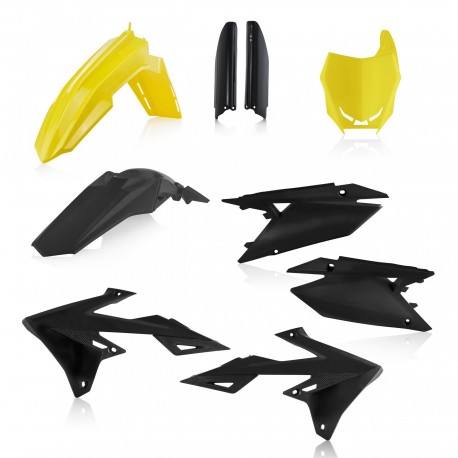 Kit Completo Plásticos Acerbis Suzuki Rmz 250 19-21 Negro/Amarillo.