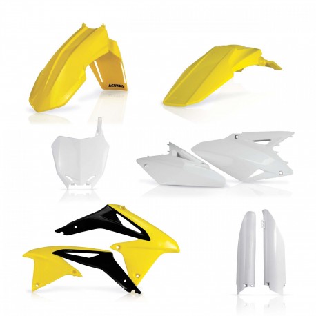 Kit Completo Plásticos Acerbis Suzuki Rmz 450 08-17 Amarillo/Blanco.