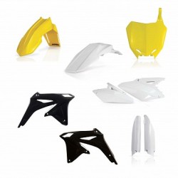 Kit Completo Plásticos Acerbis Suzuki Rmz 450 08-17 Negro/Blanco.
