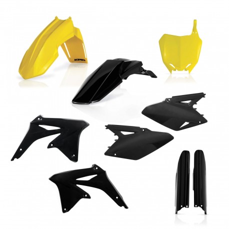 Kit Completo Plásticos Acerbis Suzuki Rmz 450 08-17 Negro/Amarillo.