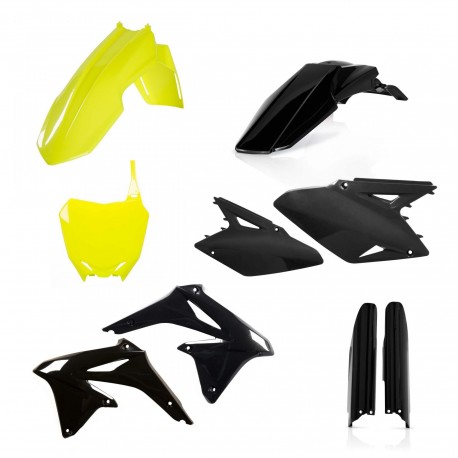 Kit Completo Plásticos Acerbis Suzuki Rmz 450 08-17 Amarillo Flúor/Negro.