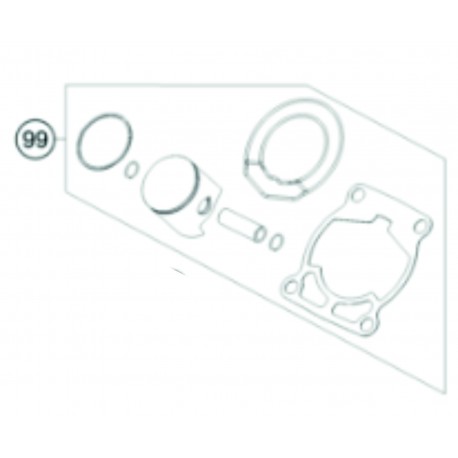 Kit Pistón Completo Original Husqvarna Tc 65 17-21.