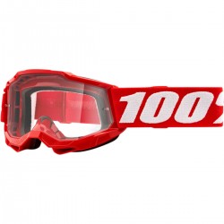 Gafas 100% Accuri 2 Infantil Rojo - Lente Transparente.