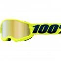 Gafas 100% Accuri 2 Infantil Amarillo Flúor - Lente Espejo.