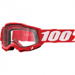 Gafas 100% Accuri 2 Enduro Rojo - Lente Transparente.