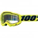 Gafas 100% Accuri 2 Enduro Amarillo Flúor - Lente Transparente.