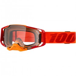 Gafas 100% Armega Naranja/Rojo - Lente Transparente.