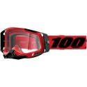 Gafas 100% Racecraft 2 Negro/Rojo - Lente Transparente.