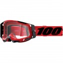 Gafas 100% Racecraft 2 Negro/Rojo - Lente Transparente.