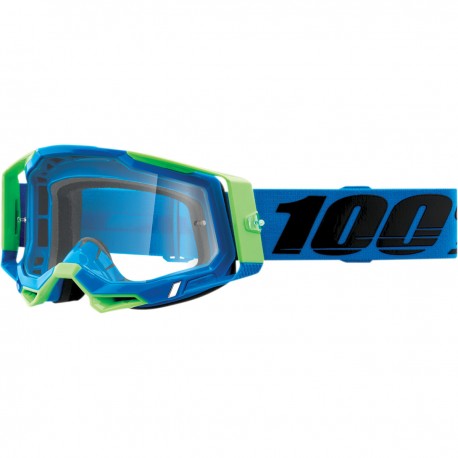 Gafas 100% Racecraft 2 Azul/Verde - Lente Transparente.