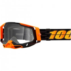 Gafas 100% Racecraft 2 Naranja/Negro - Lente Transparente.