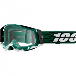 Gafas 100% Racecraft 2 Verde/Blanco - Lente Transparente.