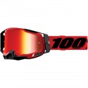 Gafas 100% Racecraft 2 Negro/Rojo - Lente Espejo.