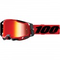Gafas 100% Racecraft 2 Negro/Rojo - Lente Espejo.