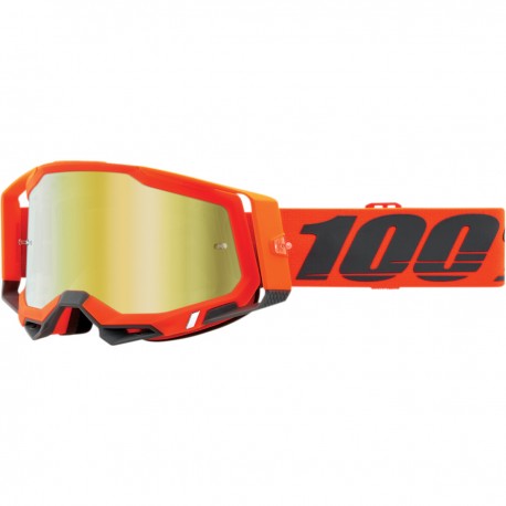 Gafas 100% Racecraft 2 Naranja/Gris - Lente Espejo.