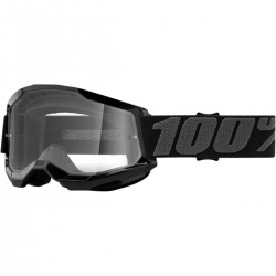 Gafas 100% Strata 2 Negro - Lente Transparente.