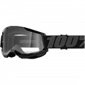 Gafas 100% Strata 2 Negro - Lente Transparente.