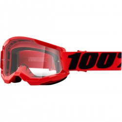Gafas 100% Strata 2 Rojo - Lente Transparente.