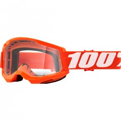 Gafas 100% Strata 2 Naranja - Lente Transparente.
