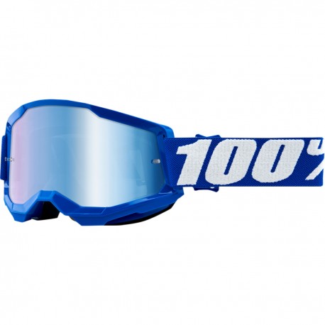 Gafas 100% Strata 2 Azul/Blanco - Lente Espejo.