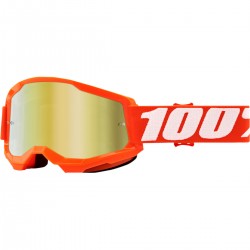 Gafas 100% Strata 2 Naranja - Lente Espejo.