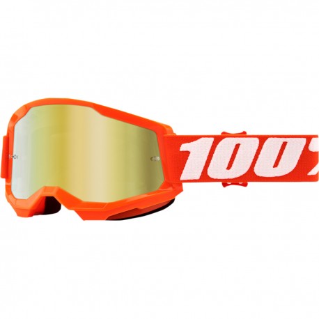 Gafas 100% Strata 2 Naranja - Lente Espejo.