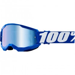 Gafas 100% Strata 2 Infantil Azul/Blanco - Lente Espejo.