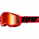 Gafas 100% Strata 2 Infantil Rojo - Lente Espejo.