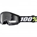 Gafas 100% Strata Mini Infantil Negro - Lente Transparente.