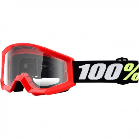 Gafas 100% Strata Mini Infantil Rojo - Lente Transparente.